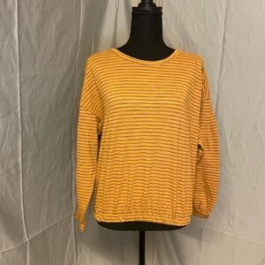 NWT Knot Sisters Mustard Striped Long Sleeve Top